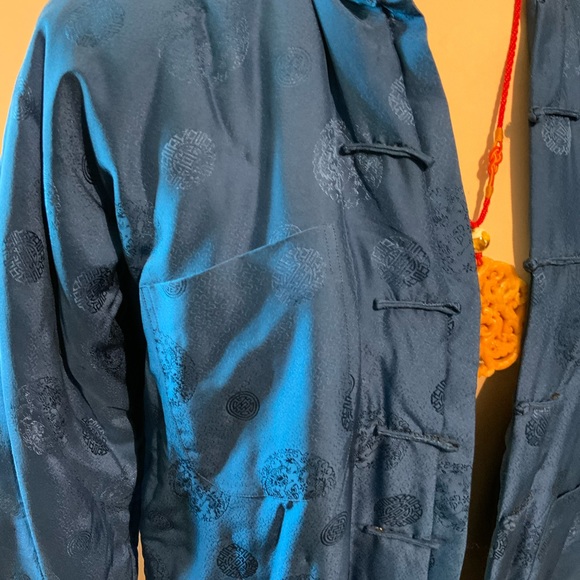 Dollie House  Pure Silk Asian Royal Blue Jacket (final sale) - Picture 4 of 6